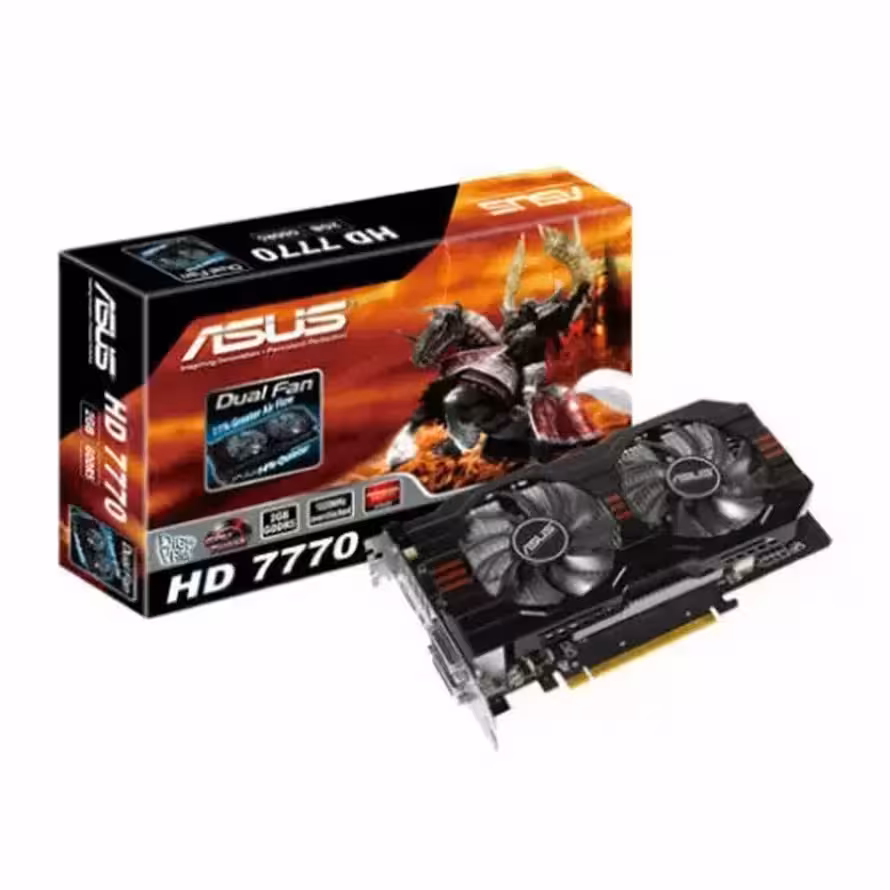 کارت گرافیک ایسوس HD 7770 Dual fan 2GB