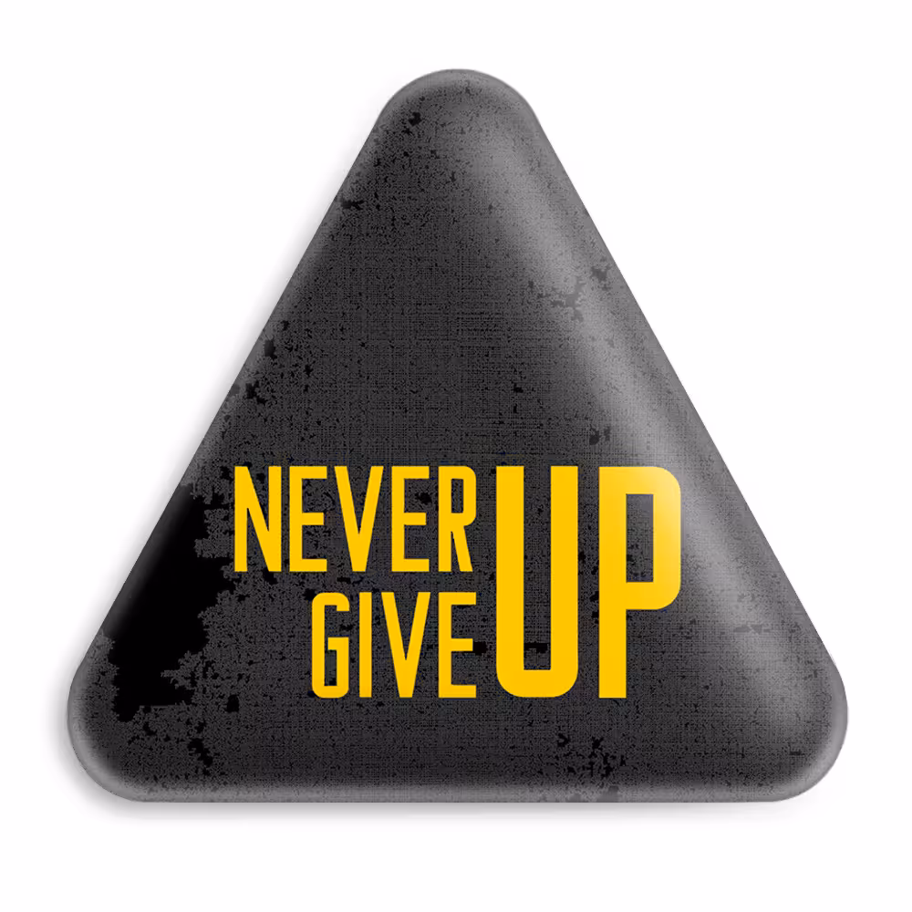 پیکسل خندالو طرح Never Give Up مدل مثلثی کد 10040