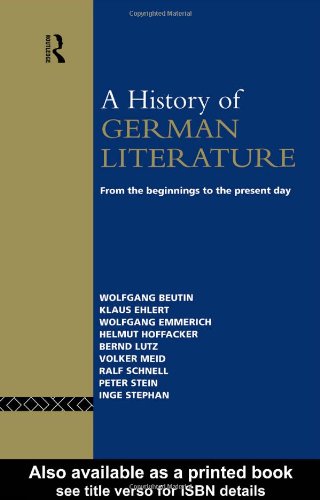 خرید و دانلود نسخه کامل کتاب A history of German literature: from the beginnings to the present day - PDF
