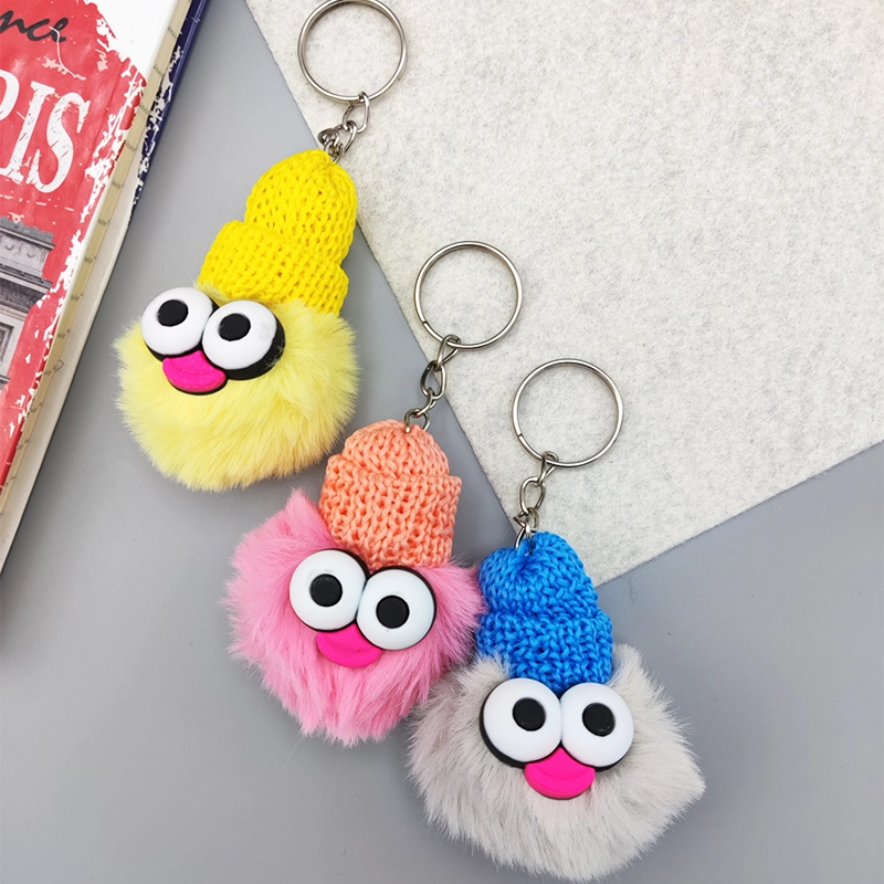 جاکلیدی خز مدل هیولا کلاه دار