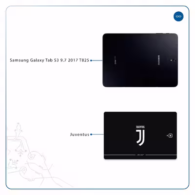 برچسب پوششی ماهوت مدل Juventus مناسب برای تبلت سامسونگ Galaxy Tab S3 9.7 2017 T825
