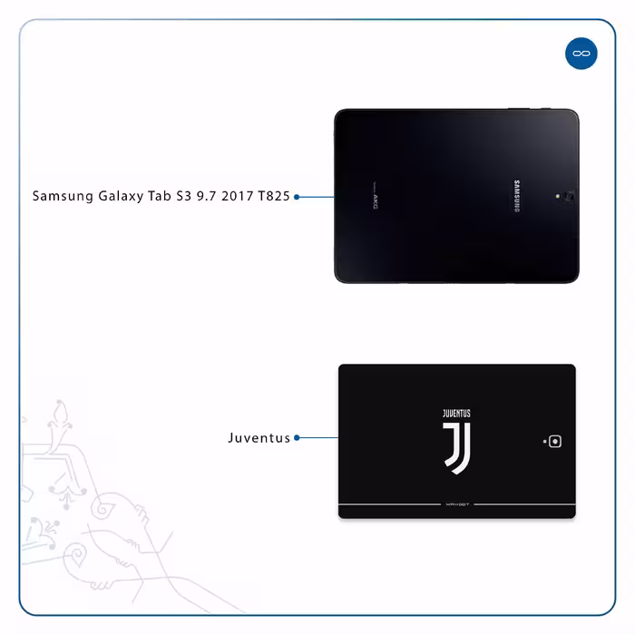 برچسب پوششی ماهوت مدل Juventus مناسب برای تبلت سامسونگ Galaxy Tab S3 9.7 2017 T825