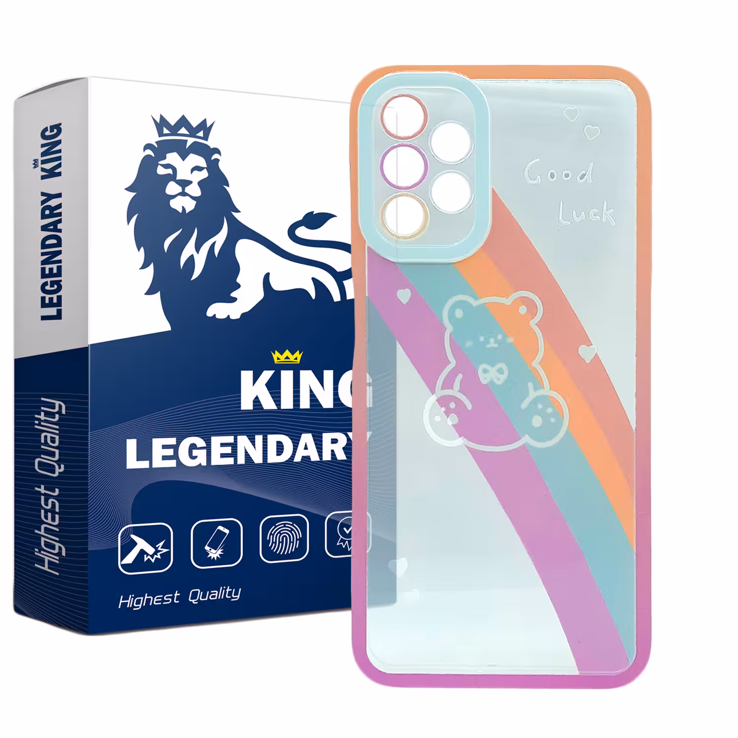 کاور لاین کینگ مدل خرس رنگی مناسب برای گوشی موبایل سامسونگ Galaxy A13 4G