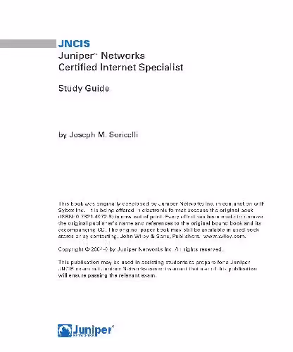 خرید و دانلود نسخه کامل کتاب JNCIS = Juniper Networks Certified Internet Specialist: study guide