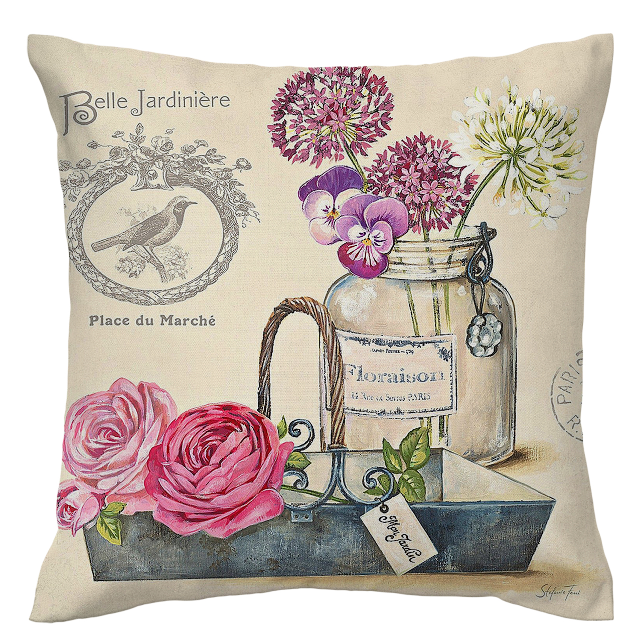 کاور کوسن طرح گل زیبا مدل co564