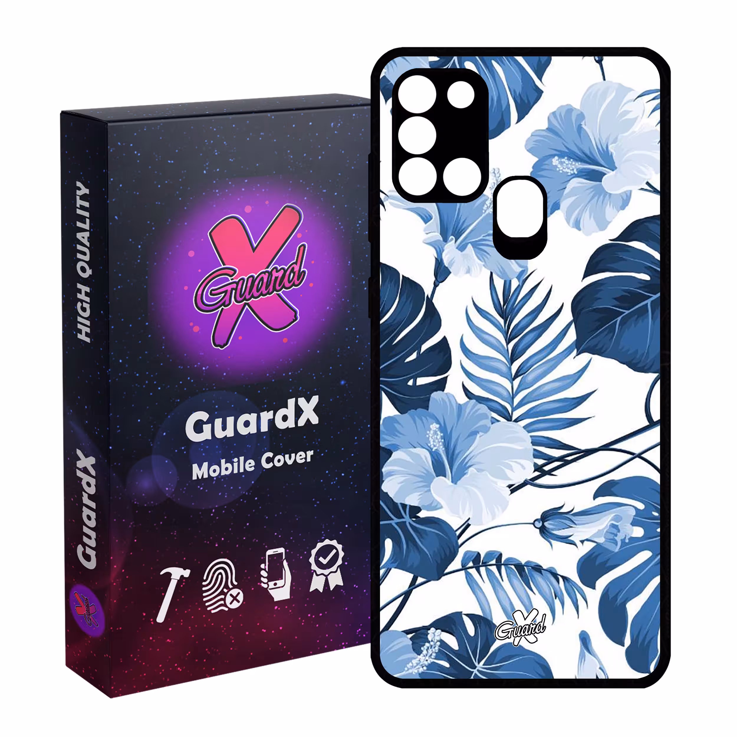 کاور گارد ایکس طرح Flower مدل Glass50354 مناسب برای گوشی موبایل سامسونگ Galaxy A21s