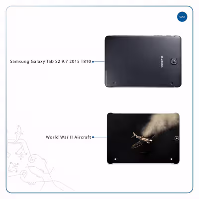 برچسب پوششی ماهوت مدل World War II Aircraft مناسب برای تبلت سامسونگ Galaxy Tab S2 9.7 2015 T810