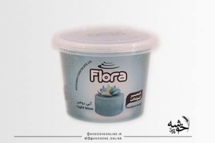 خمیر فوندانت آبی روشن 200 گرمی فلورا