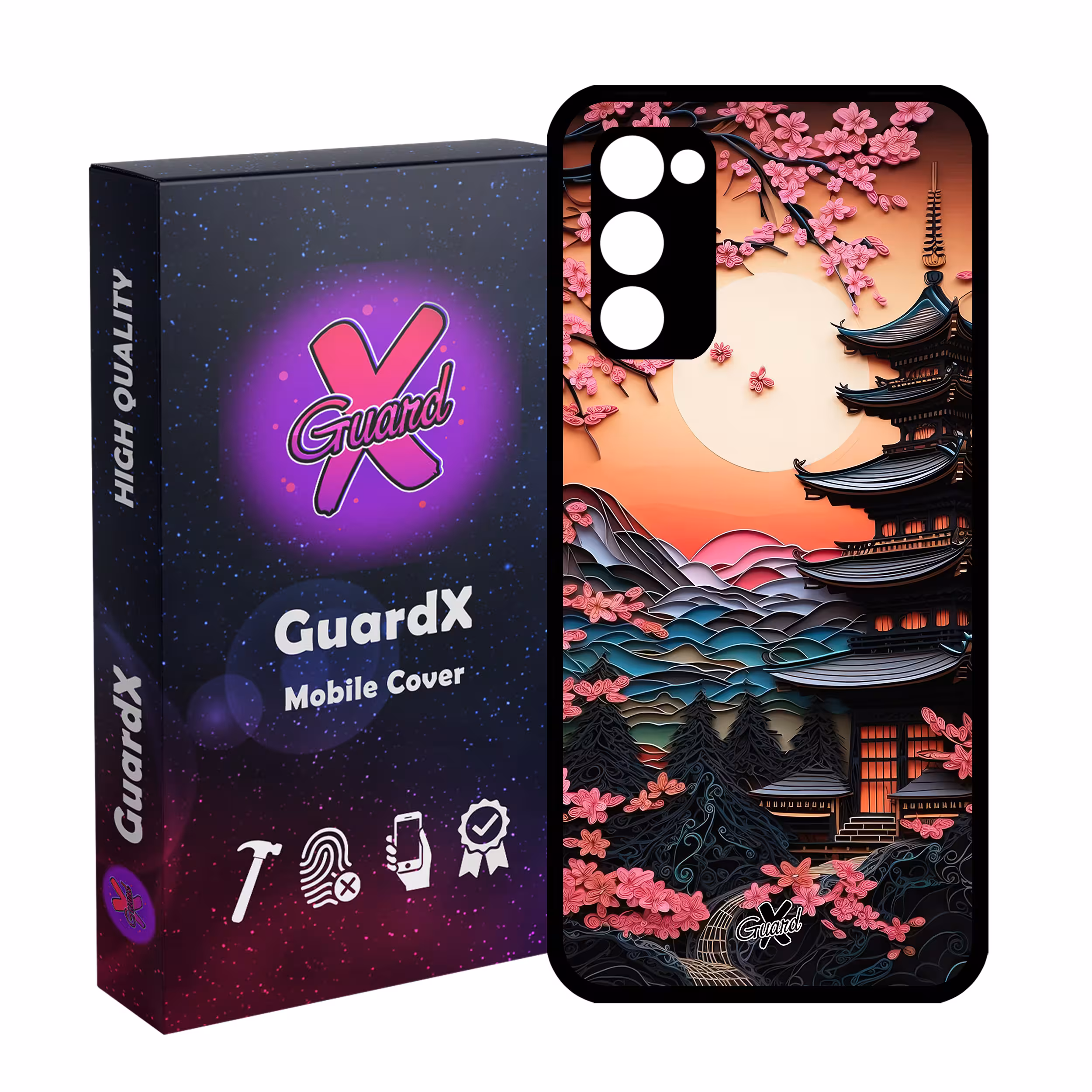 کاور گارد ایکس طرح معبد ژاپن مدل Glass10582 مناسب برای گوشی موبایل سامسونگ Galaxy S20 FE