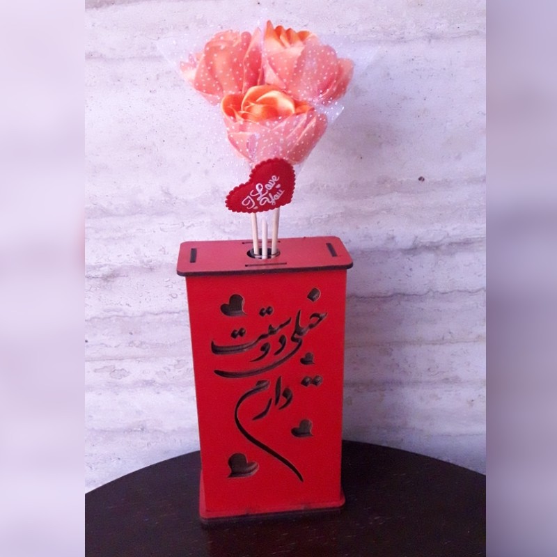 هدیه استند گل خیلی دوستت دارم هدیه مناسب تولد ولنتاین روز مادر روز پدر روز معلم روز دختر