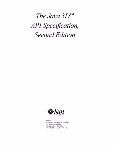 خرید و دانلود نسخه کامل کتاب The Java 3D API Specification, 2nd Edition