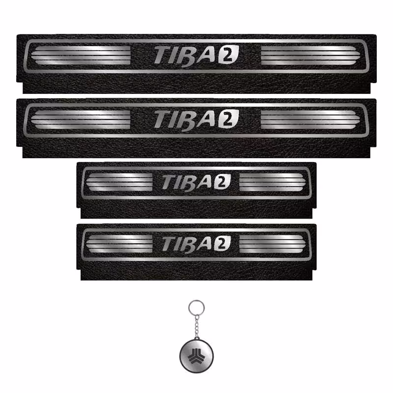 برچسب پارکابی خودرو لندمون کد LM112 MS مناسب برای تیبا دو مجموعه 4 عددی به همراه جاکلیدی