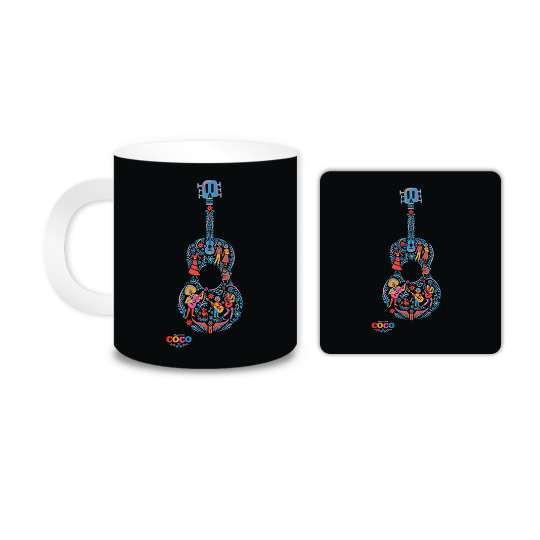 ماگ مدل گیتار کد 425 به همراه زیر لیوانی