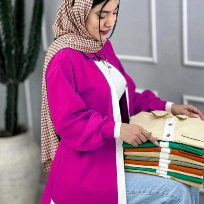 مانتو دخترانه داکرون مدل دورنگ