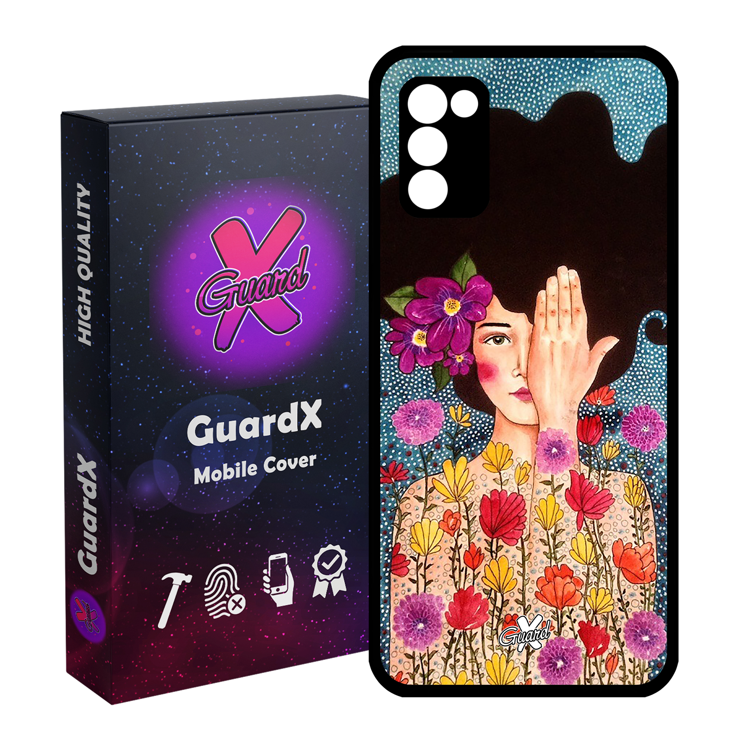 کاور گارد ایکس طرح دختر مدل Glass10144 مناسب برای گوشی موبایل سامسونگ Galaxy A03s