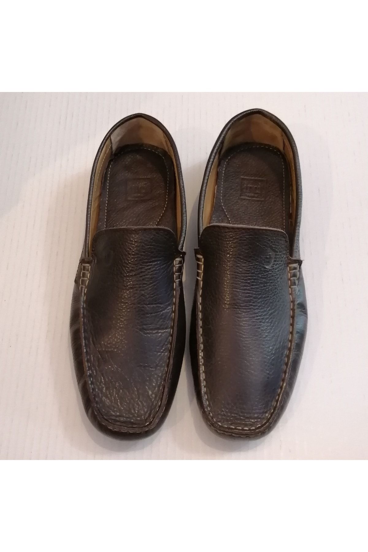 لوفر چند رنگ مردانه و زنانه یونیسکس Genuine چرمی Floter Coffee Hand Peled Soft Cramping Loose Loafer İnci