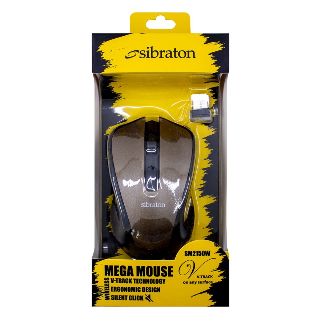 موس بی سیم سیبراتون مدل sm-1150 w مشکی به قیمت عمده