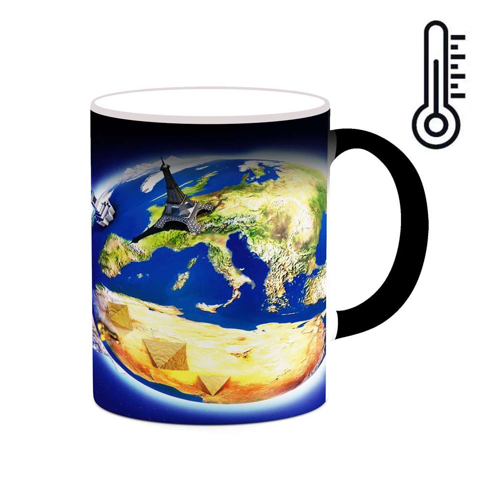 ماگ حرارتی کاکتی طرح نقاشی کارتونی مدل mgh18770