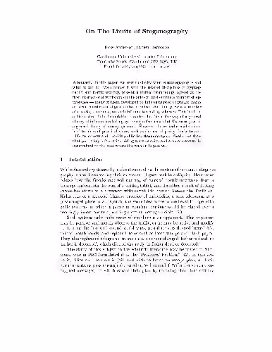 خرید و دانلود نسخه کامل کتاب On The Limits of Steganography