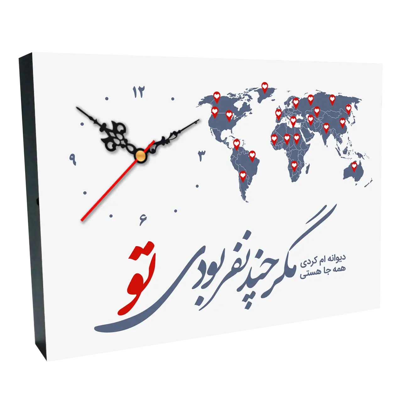 ساعت رومیزی تایپوگرافی فارسی طرح J 3