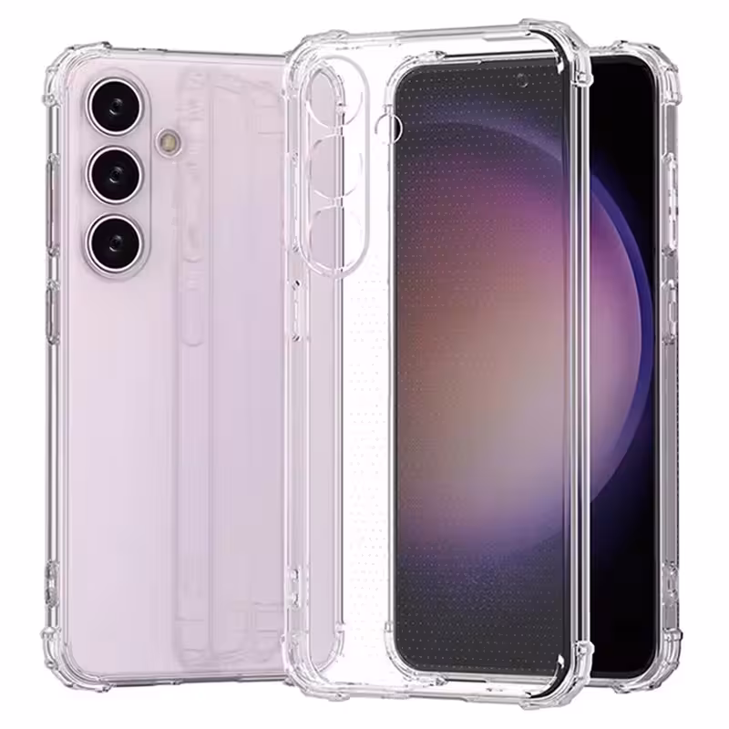 گارد شفاف ایربگ دار برای گوشی Samsung Galaxy A55 مدل ژله ای محافظ لنزدار