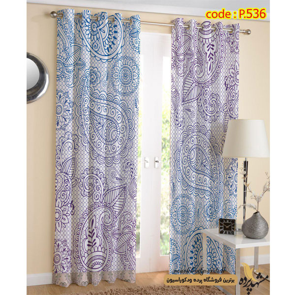 پرده پانچ اسلیمی طرح بته جقه کد P536