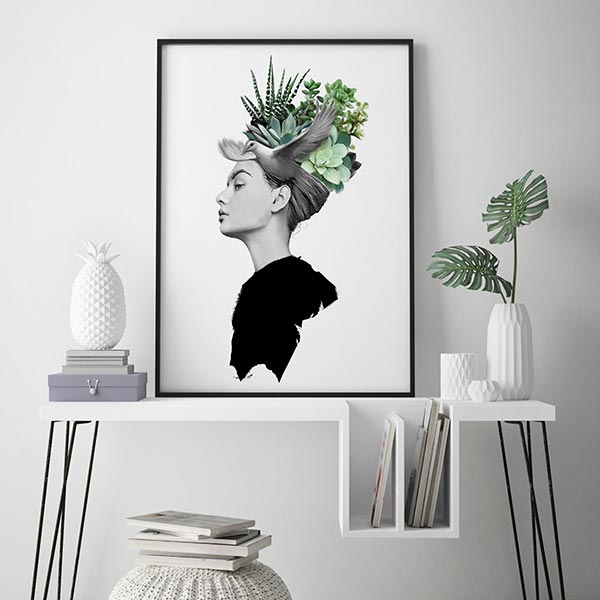 تابلو سالی وود طرح دختر کاکتوسی کد T300206