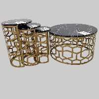 میز پذیرایی آذربد مدل زیتون مجموعه 4 عددی