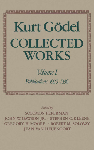 خرید و دانلود نسخه کامل کتاب Collected Works: Volume I: Publications 1929-1936