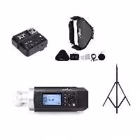 فلاش پرتابل گودکس Godox Witstro AD400 Pro به همراه فرستنده نیکون X2  سافت باکس 80×80 و پایه