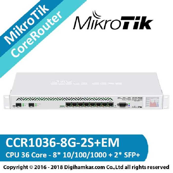 کر روتر میکروتیک مدل CCR1036-8G-2S EM