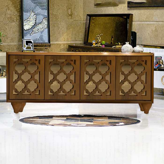 آینه و کنسول مدل لومانو به همراه میز تلویزیون