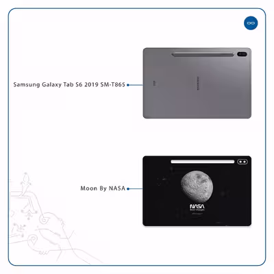 برچسب پوششی ماهوت مدل Moon-By-NASA مناسب برای تبلت سامسونگ Galaxy Tab S6 2019 SM-T865