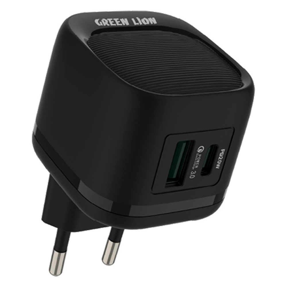 شارژر دیواری گرین لاین PD20W QC مدل GNPDQ2EUWCBK توان 20 وات