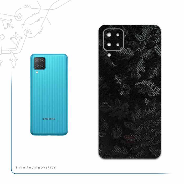 برچسب پوششی ماهوت مدل Black-Wildflower مناسب برای گوشی موبایل سامسونگ Galaxy M12