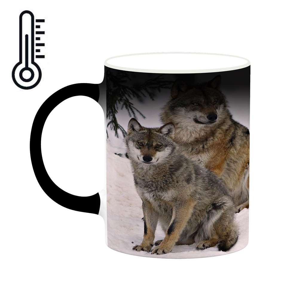 ماگ حرارتی کاکتی طرح گرگ مدل mgh19221