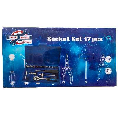 آچار بکس و سری بکس اس جی تی مدل SGT - 22251 مجموعه 17 عددی