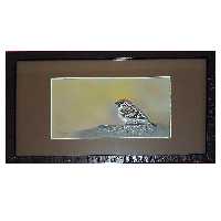 تابلوی نقاشی پاستل گچی طرح پرنده کد 0605