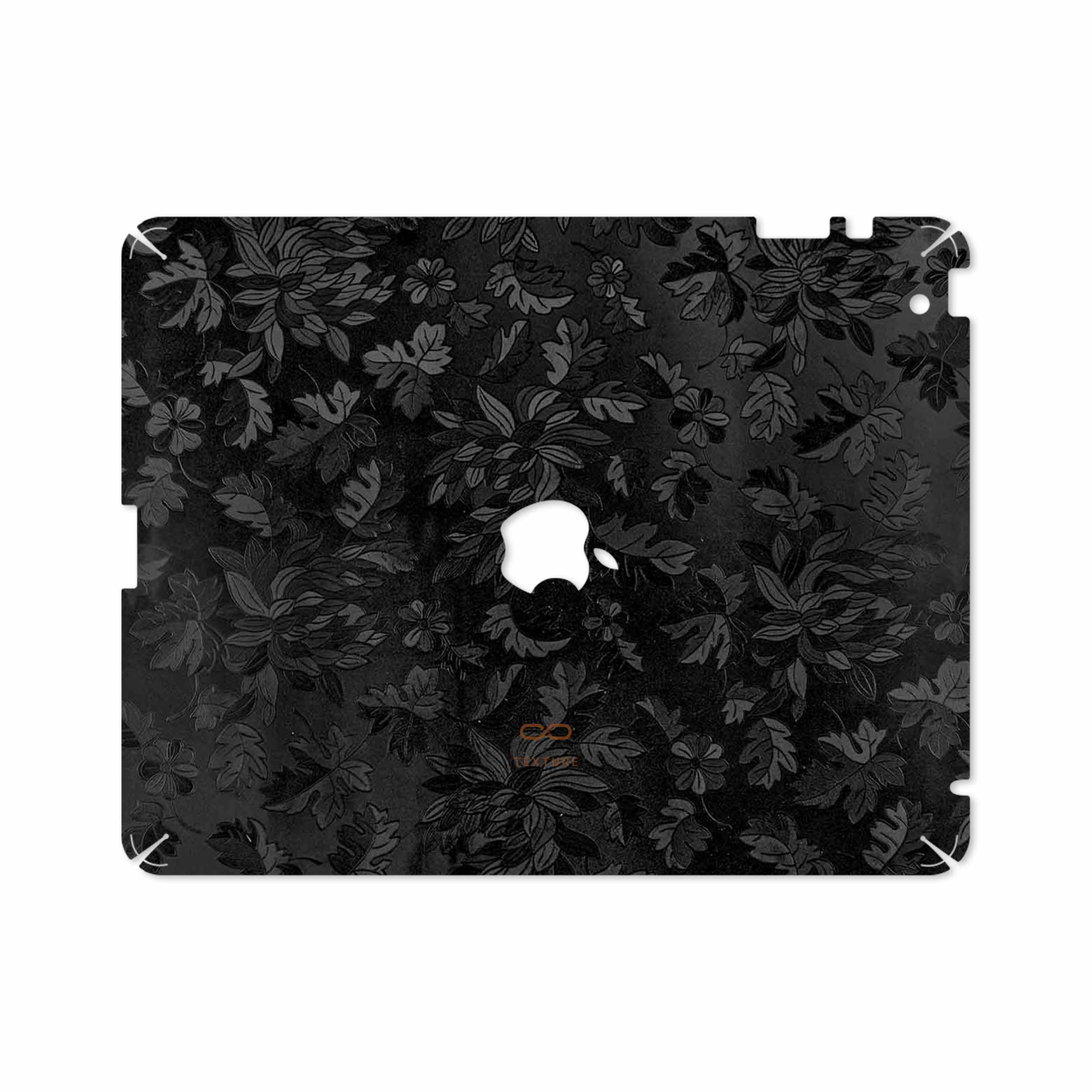 برچسب پوششی ماهوت مدل Black-Wildflower مناسب برای تبلت اپل iPad 2 2011 A1397