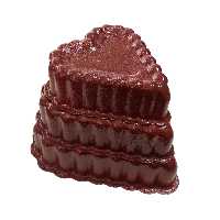 قالب کیک و ته چین طرح شارلوت قلب مدل pe781 مجموعه 3 عددی