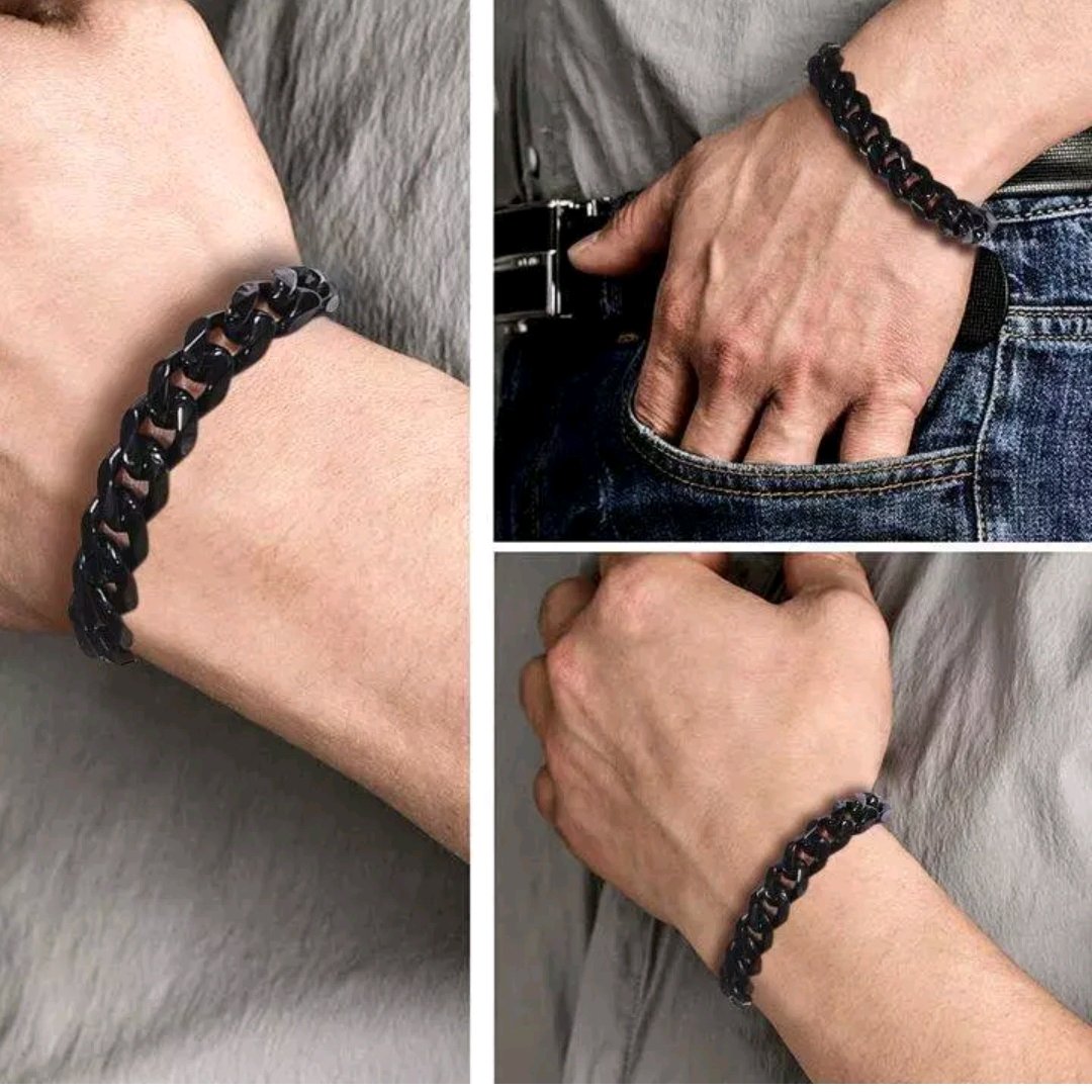 دستبند کارتیر مشکی آلومینیوم