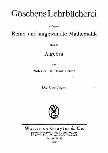 خرید و دانلود نسخه کامل کتاب Algebra I: Die Grundlagen