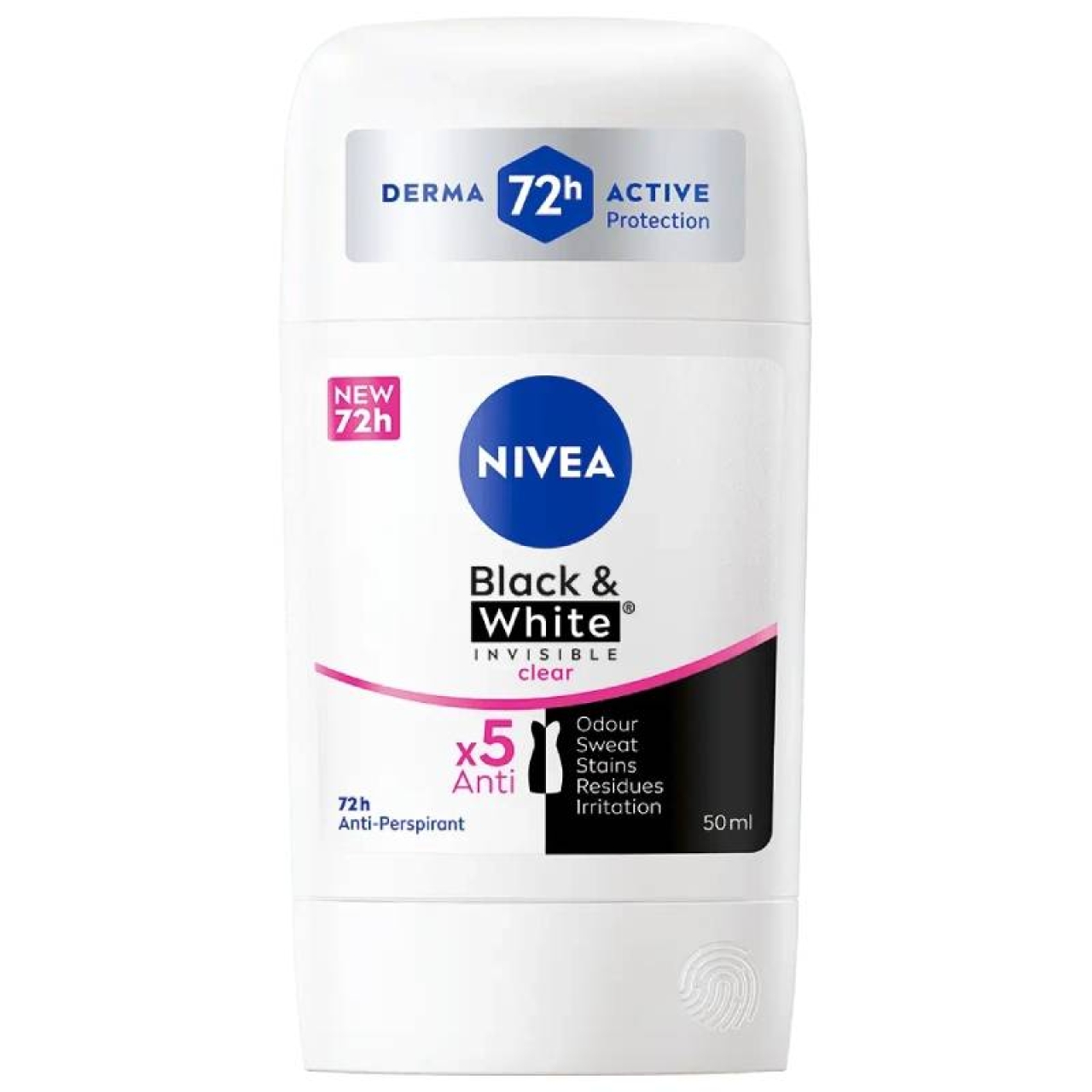 مام صابونی زنانه نیوا Nivea Black &amp; White Clear حجم 50 میلی لیتر