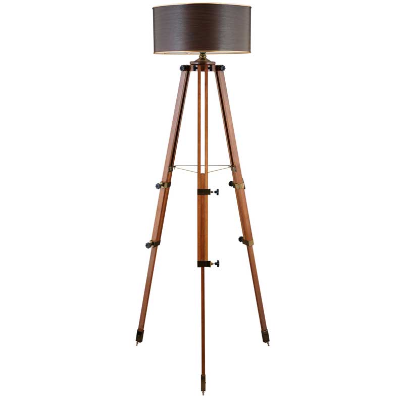 آباژور سه پايه چوبی لوتوس کد محصول: LIA-FL-80802-BR& BR/YELLOW