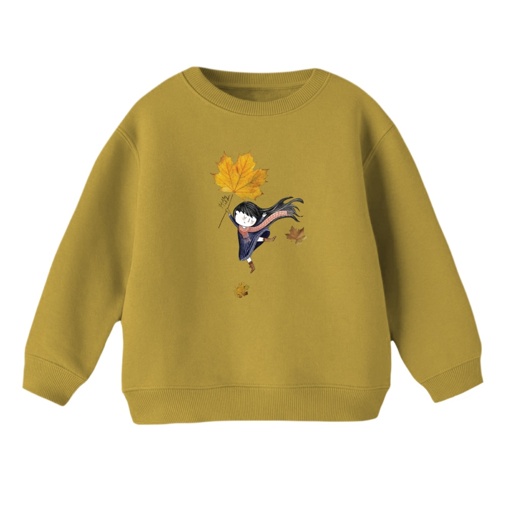 سویشرت بچگانه مدل دخترک پاییزی کد 4 رنگ کرم