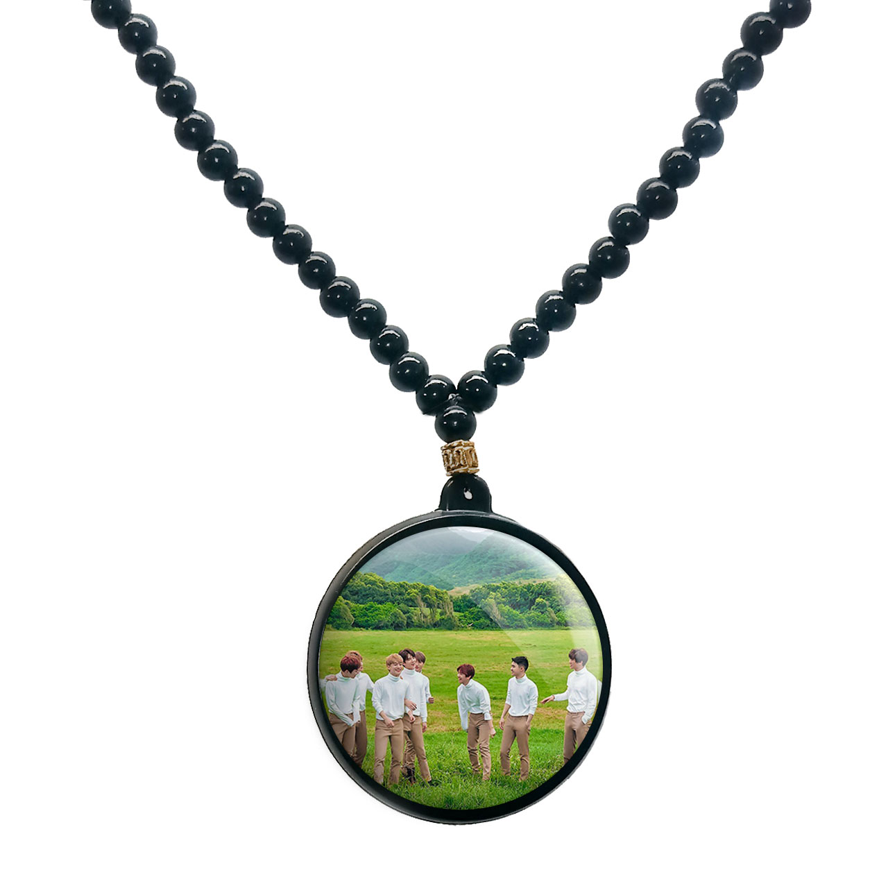 گردنبند پرمانه طرح exo کد pmd.13767 مدل دو طرفه