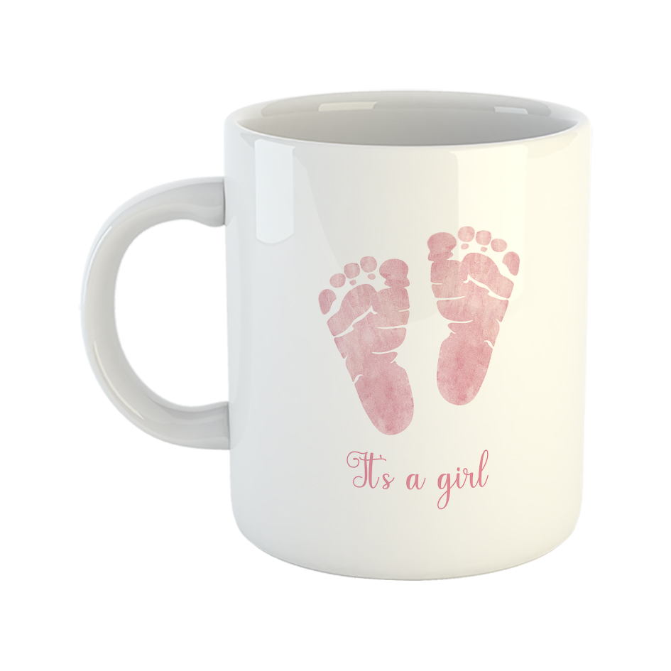 ماگ مدل رد پای دختر تعیین جنسیت