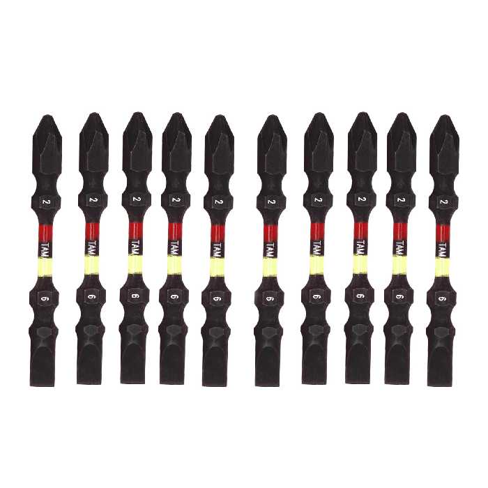 سری پیچ گوشتی دو سر چهار سو تام مدل MMA-B 62-10PCS-مجموعه 10 عددی