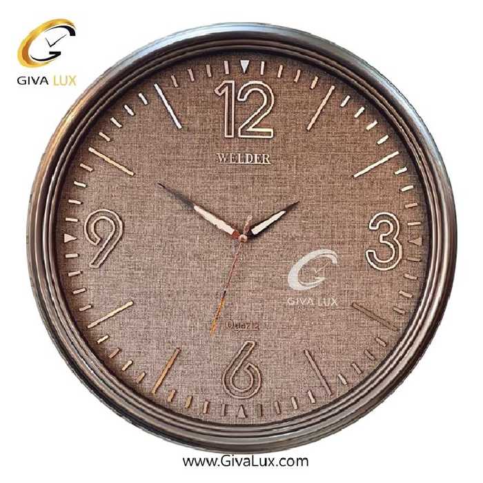 ساعت دیواری اورجینال ولدر PVC کروم| کد رفرنس 7012