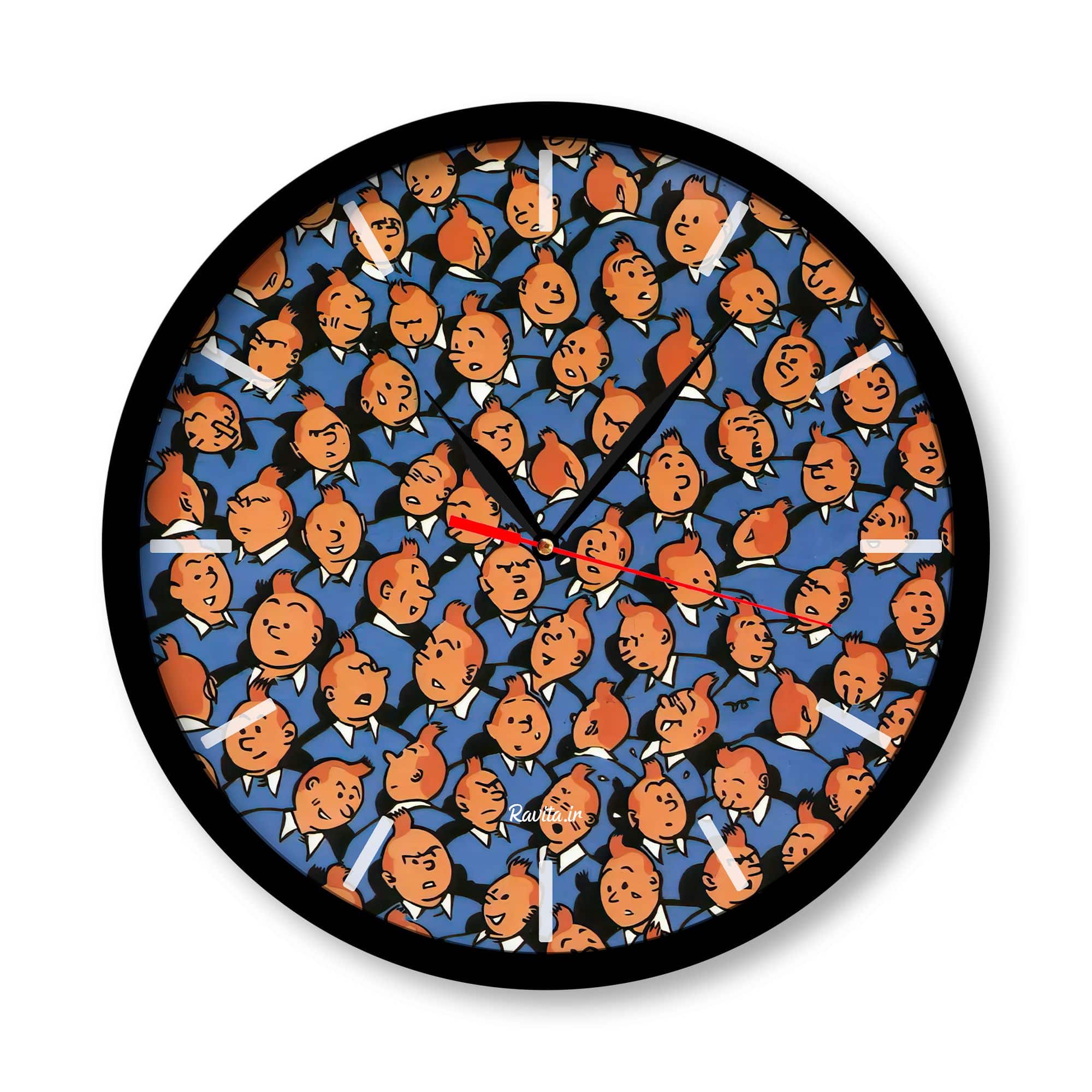 ساعت‌ دیواری راویتا طرح تن‌تن کد 3360